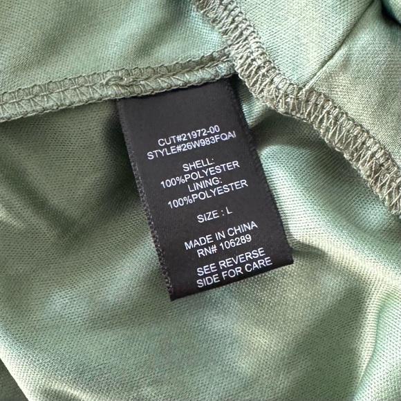 Women's Lined Babydoll Tiered Green Cottagecore Dress Adjustable Straps ‎ Size L - Picture 5 of 13